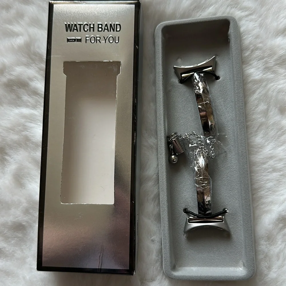 Silver google pixel watchband